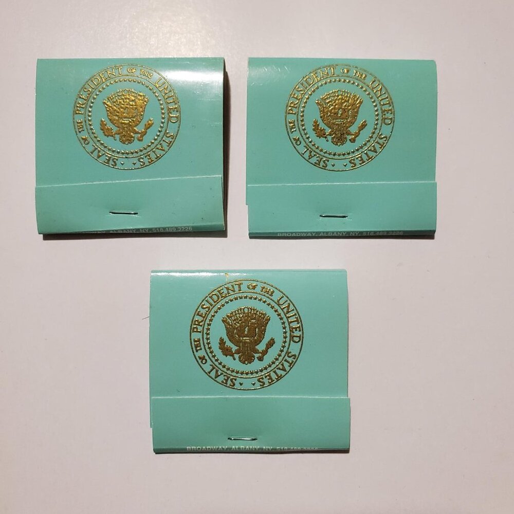 Vintage Aboard the Presidential Aircraft Matchbooks Blue